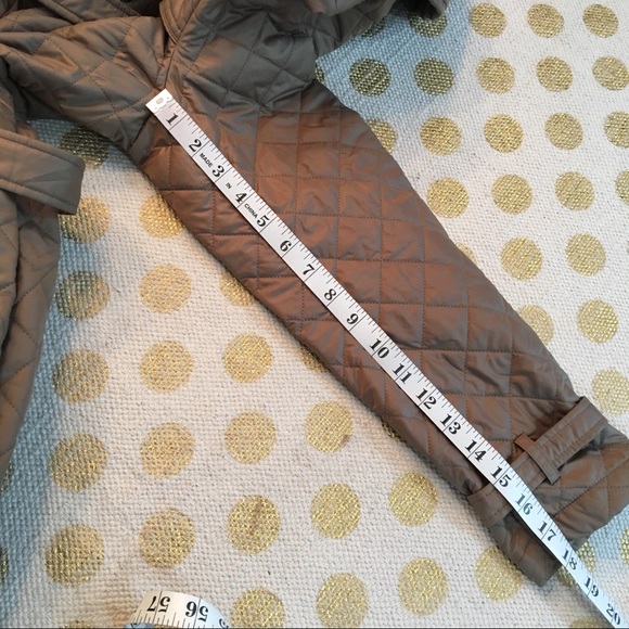 Coldwater Creek Tan Quilted Car Coat Funnel Neck - Picture 6 of 8